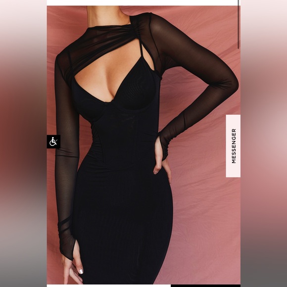 BEATRICE
BLACK CORSET MIDI DRESS - Picture 1 of 10